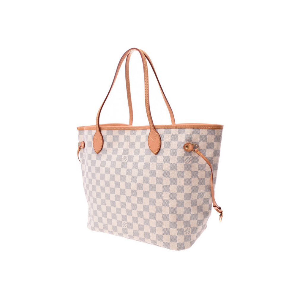 Louis Vuitton bag White tote Neverfull Azur leather